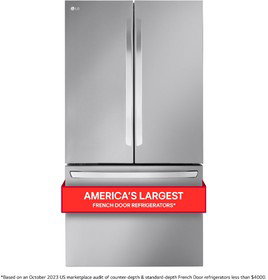 LG 27 cu ft French Door Refrigerator - Counter Depth Stainless Steel