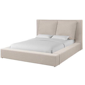 Heavenly Natural Flax Queen Upholstered Bed