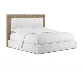 Geneva Oak and Cream King Platform Bed