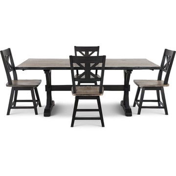 Orlando Sand and Black 5 Piece Dining Set