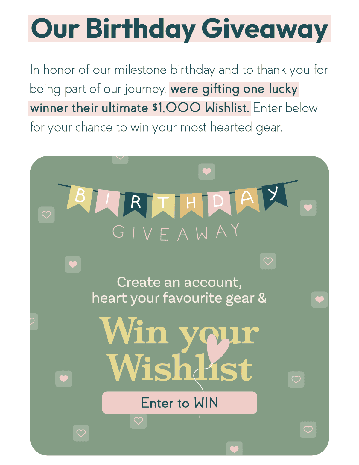 Our Birthday Giveaway