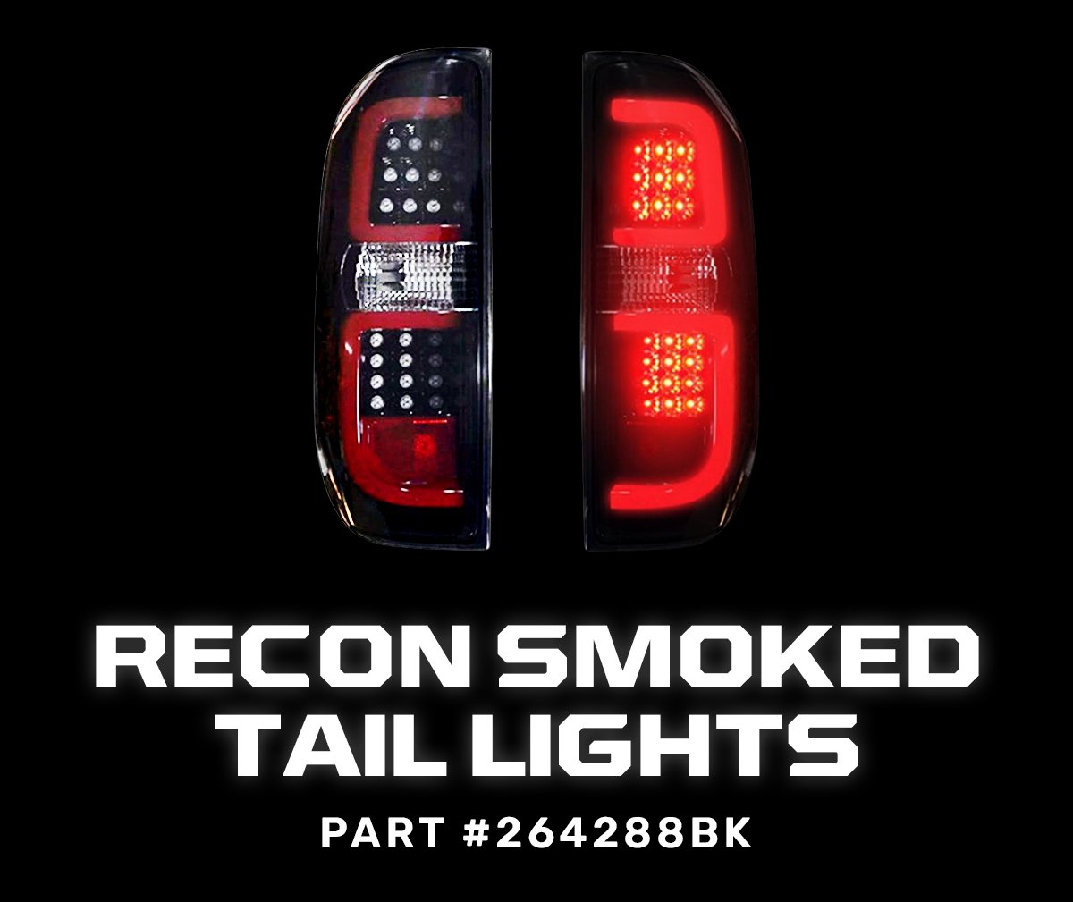 RECON smoked tail lights Part #264288BK