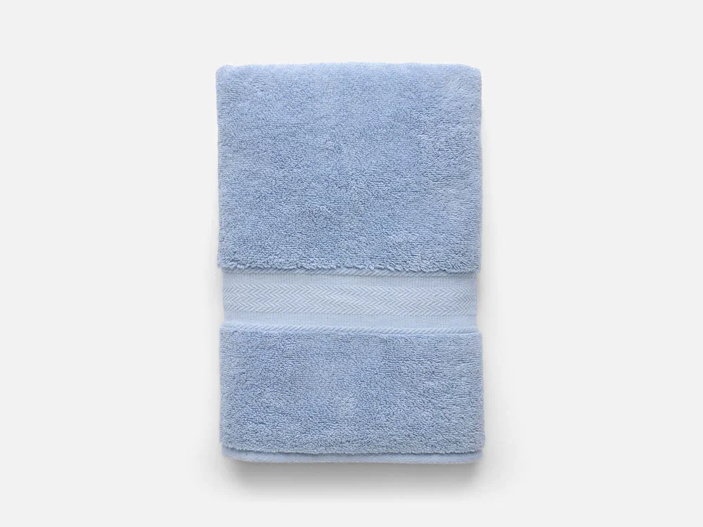 Image of Cotton Bath Towel - Blue