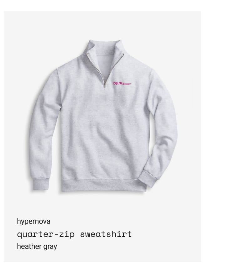 hypernova quarter-zip sweatshirt - heather gray