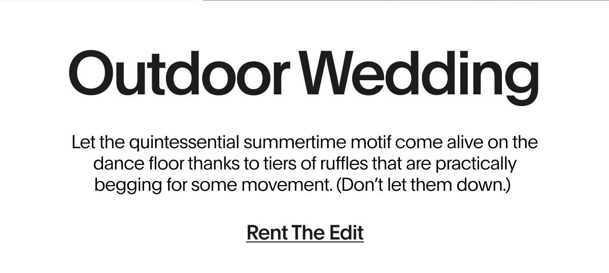 Outdoor Wedding | RENT THE EDIT