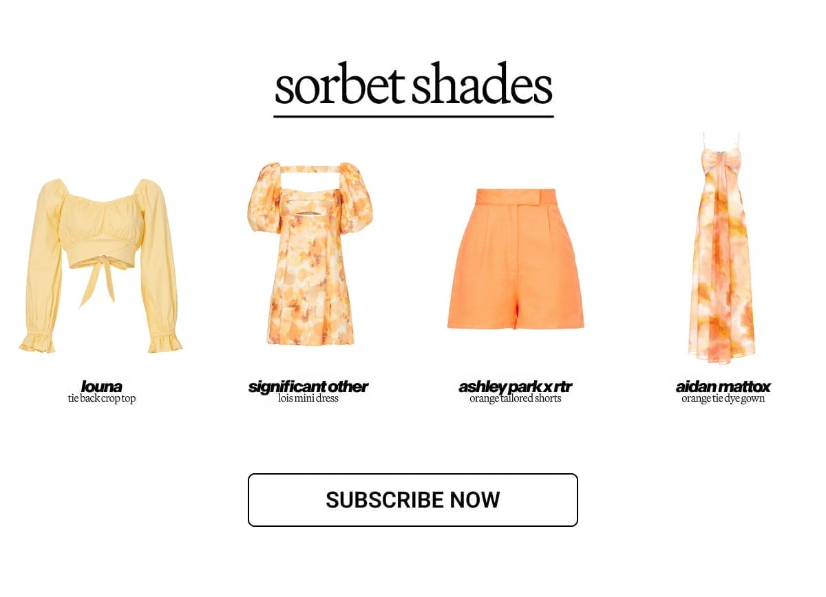Sorbet Shades | RENT NOW