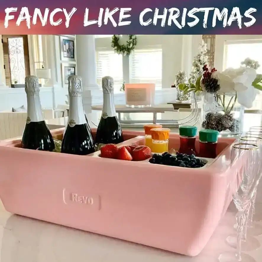 REVO Party Coolers are insulated bar stations. Great for Holiday entertaining and great as Holiday gifts.