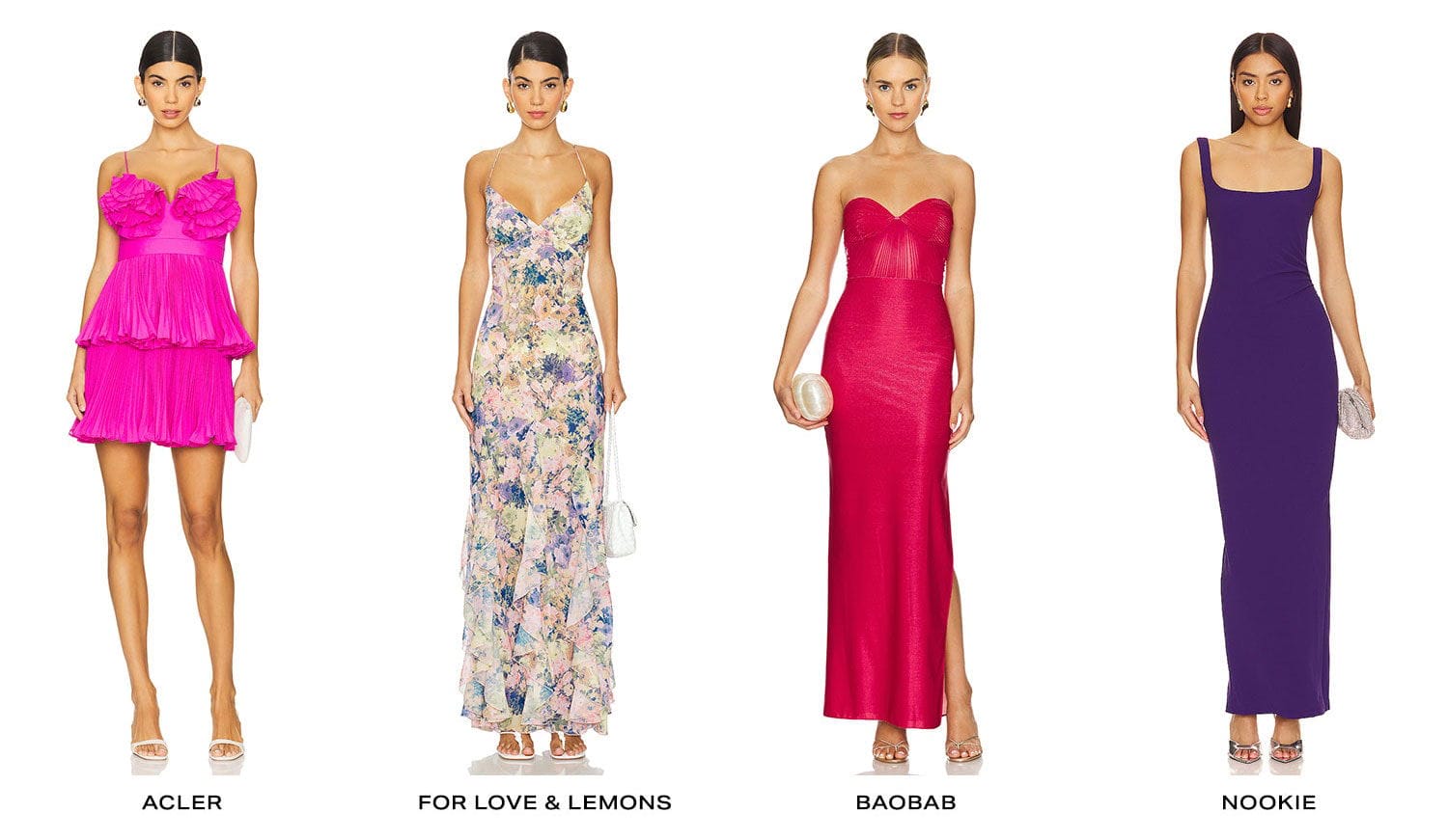 Wedding Guest Dresses. Row of 4 Product. 