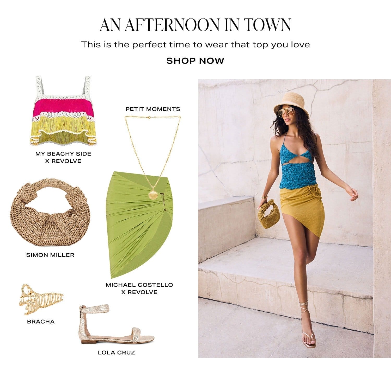 An Afternoon in Town. This is the perfect time to wear that top you love. Flat Assortment.