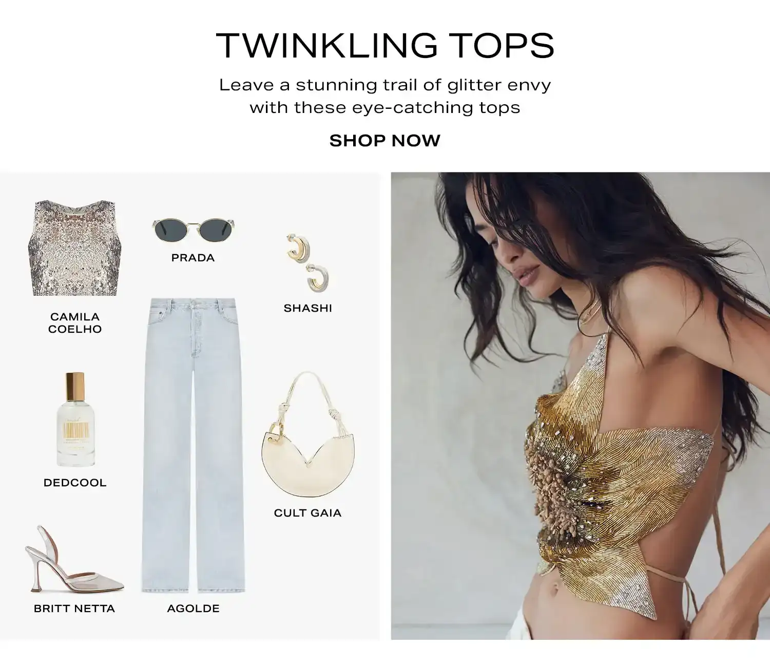 Twinkling Tops: Leave a stunning trail of glitter envy with these eye-catching tops - Shop Now