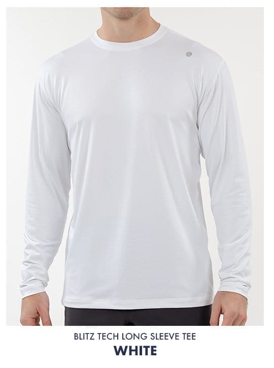 White | Long Sleeve Blitz Tech Tee