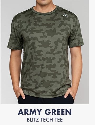 Blitz Tech Tee | Army Green