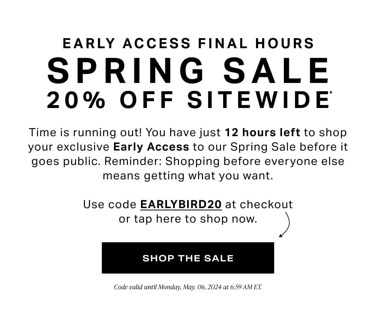 Spring Sale 20% Off Subscriber Early Access