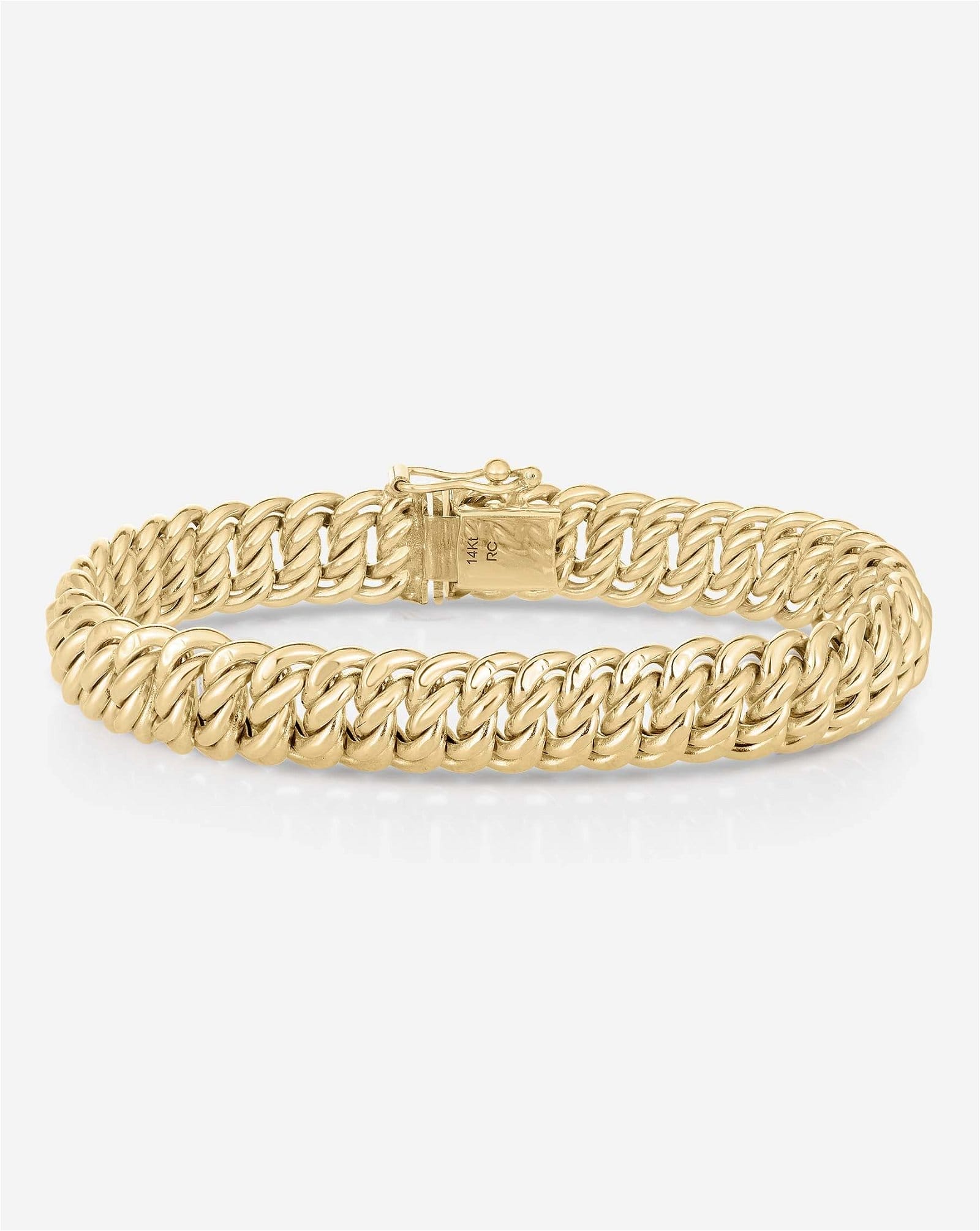 Image of Bold Gold Braided Chain Bracelet