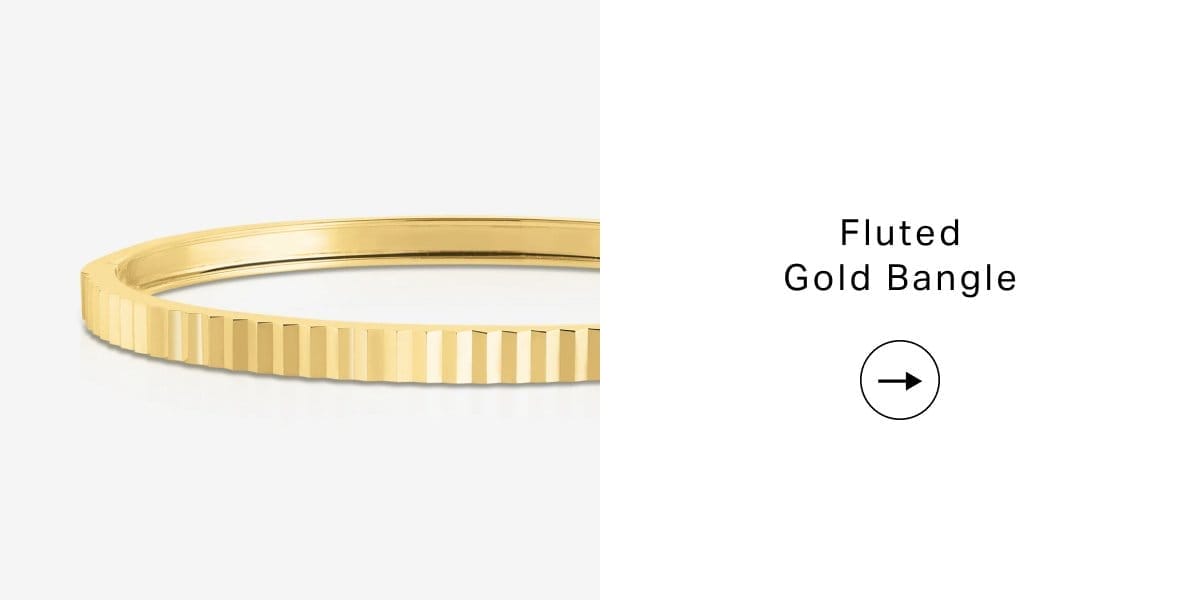Ring Concierge Fluted Gold Bangle