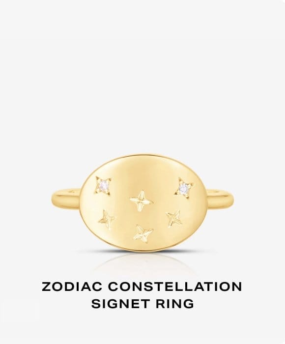 Zodiac Constellation Signet Ring