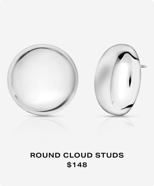 Statement Sterling - Round Cloud Studs