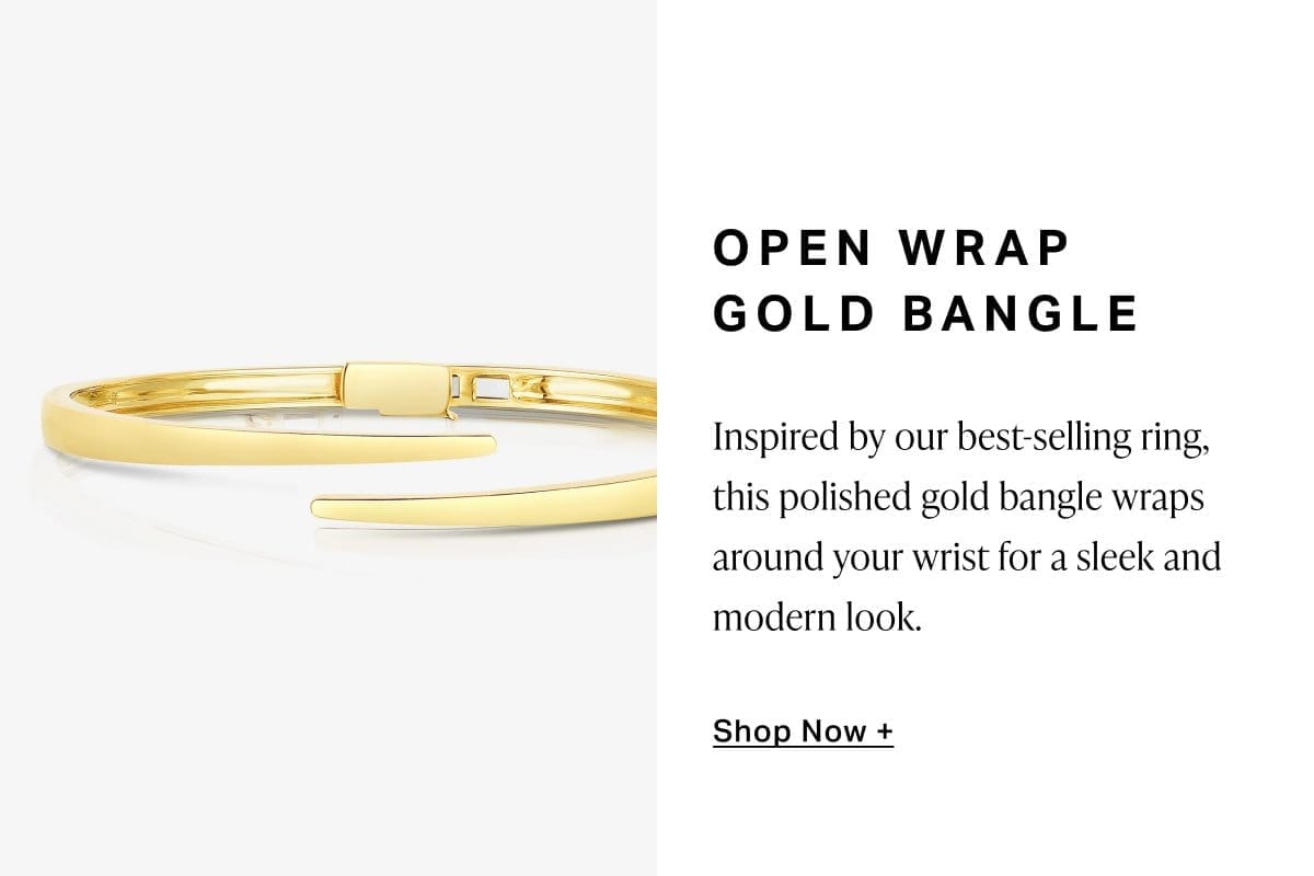 Open Wrap Gold Bangle