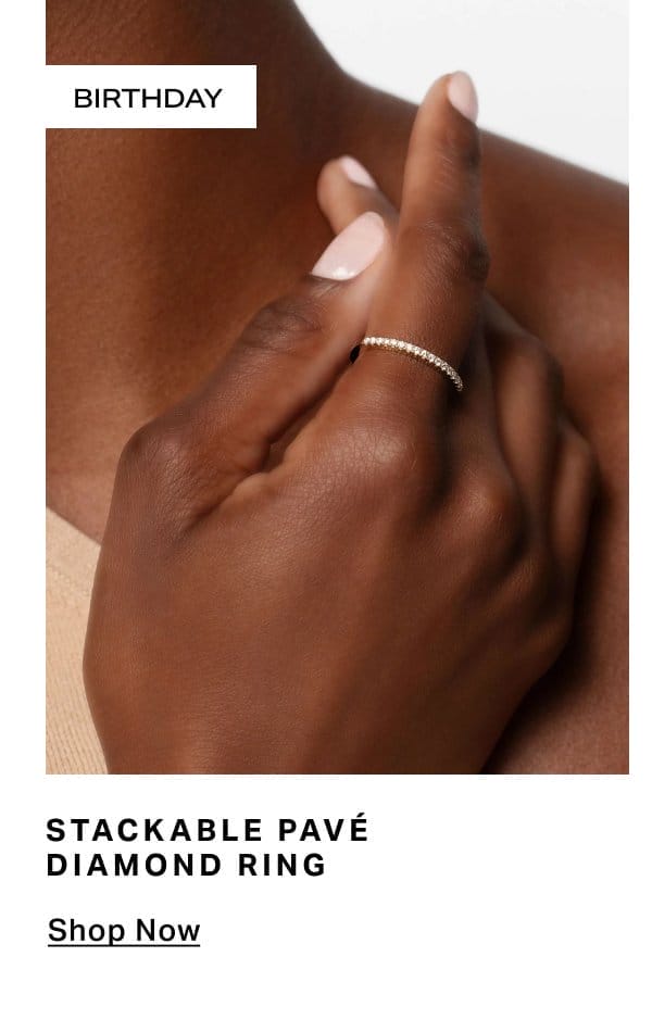 Stackable Pavé Diamond Ring