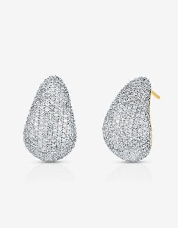 Mini Pavé Diamond Cloud Earrings