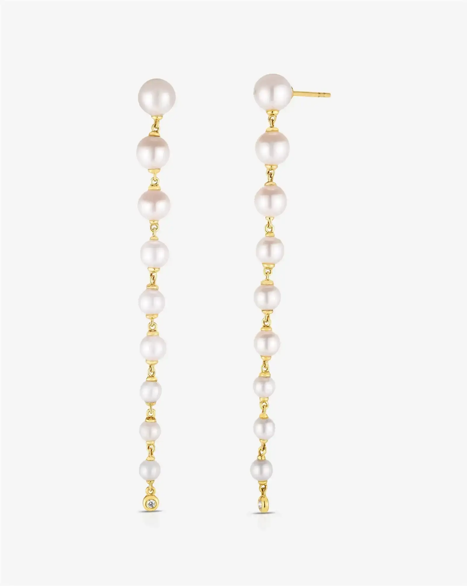 Image of Graduated Pearl Drop Earrings