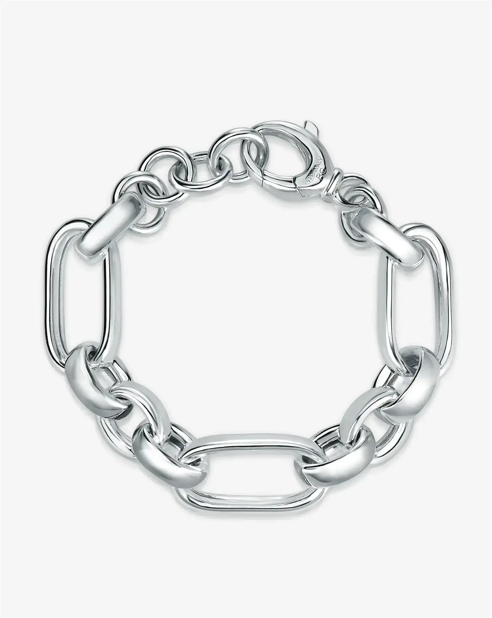Image of Statement Sterling - Mixed Link Chain Bracelet
