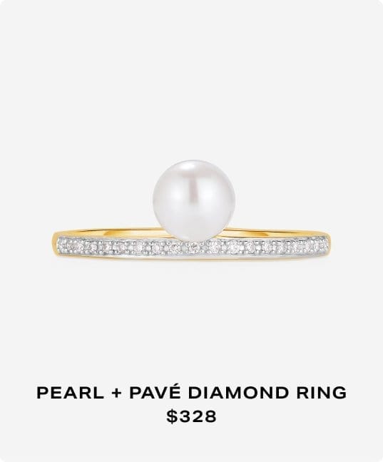 Ring Concierge Pearl + Pavé Diamond Ring