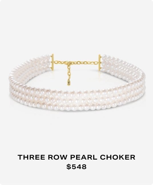 Ring Concierge Three Row Pearl Choker