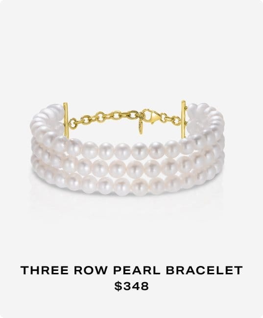 Ring Concierge Three Row Pearl Bracelet