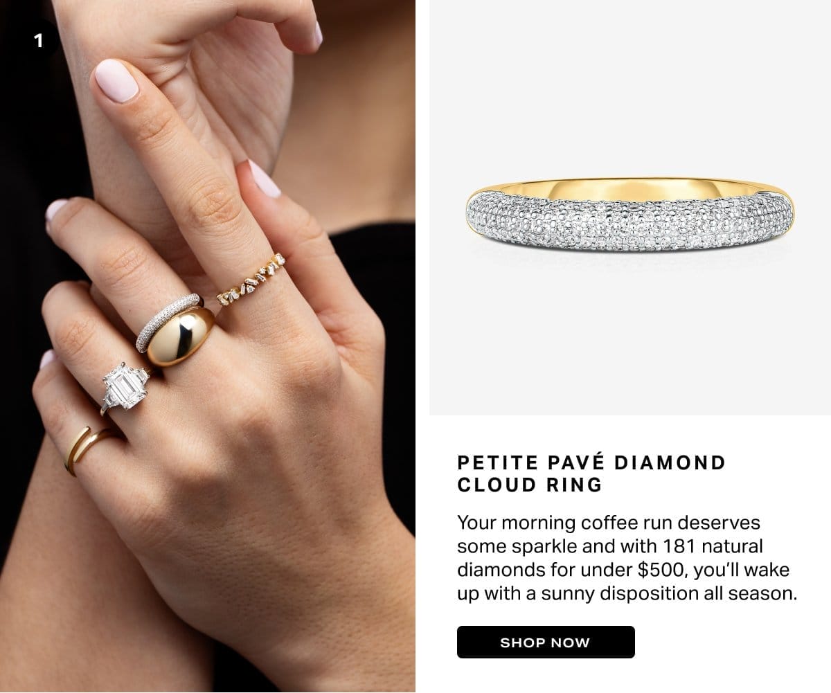 Petite Pavé Diamond Cloud Ring