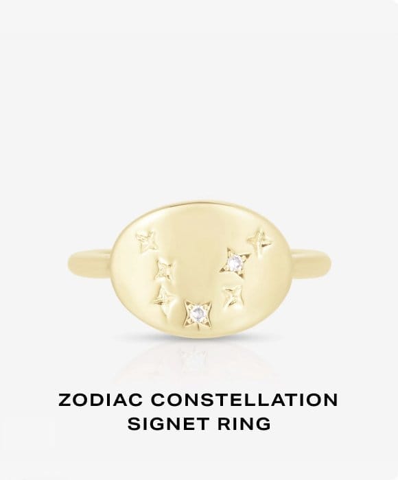Zodiac Constellation Signet Ring