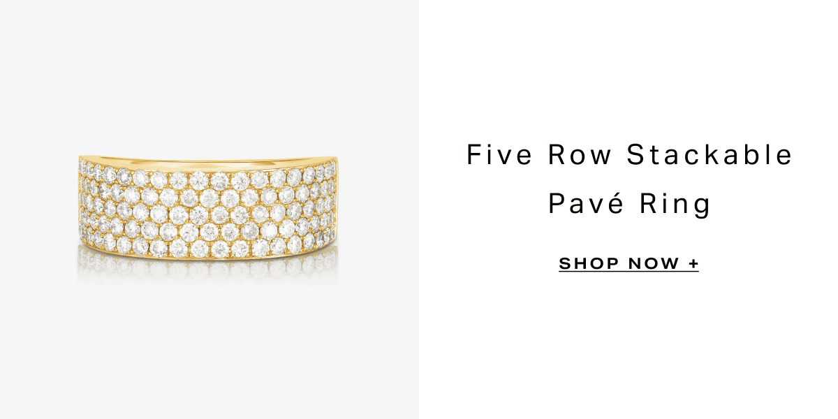 Ring Concierge Five Row Stackable Pavé Ring