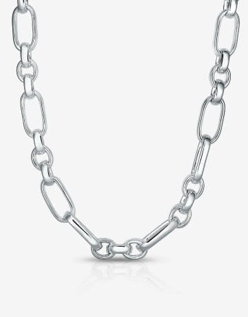 Statement Sterling - Mixed Link Chain Necklace
