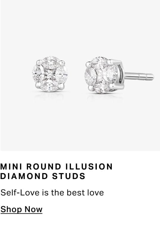 Mini Round Illusion Diamond Studs