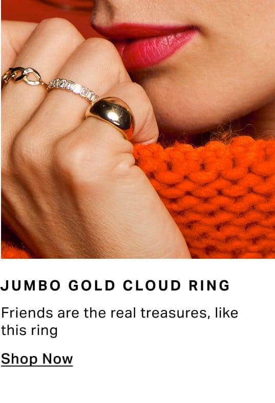Jumbo Gold Cloud Ring