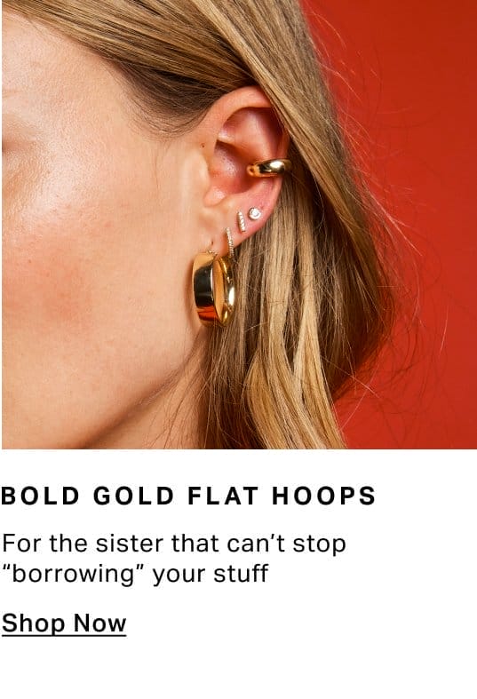 Bold Gold Flat Hoops