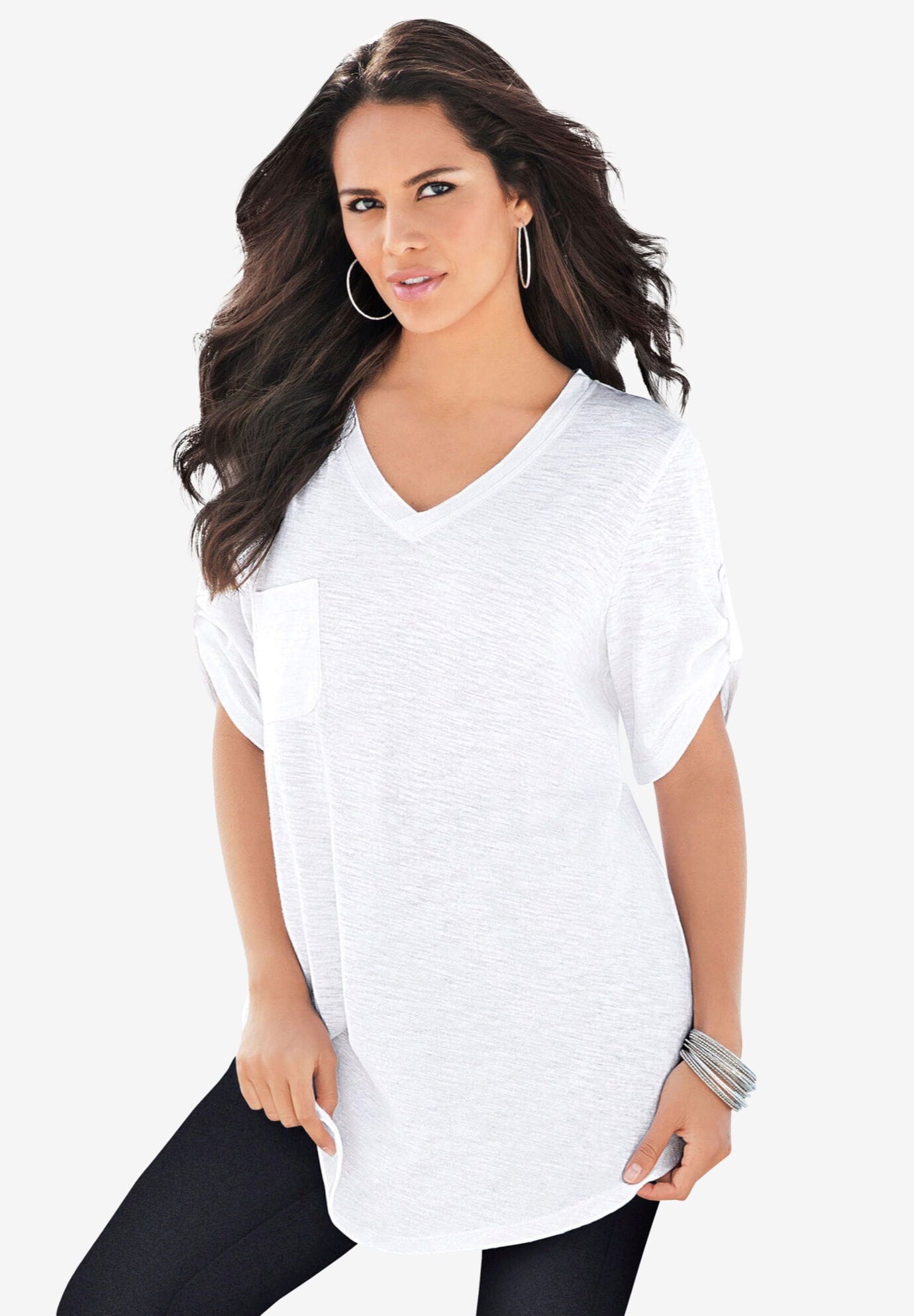 VNeck Boyfriend Slub Tunic\ufeff