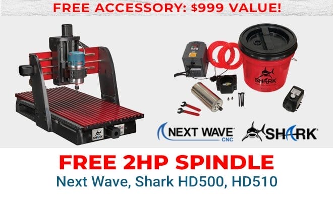Free 2HP Spindle with Purchase of Next Wave Shark HD500 or HD510