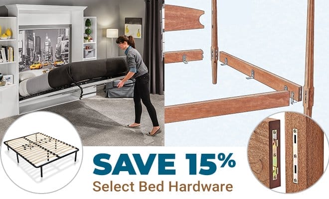 Save 15% Select Bed Hardware