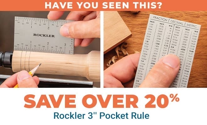 Save Over 20% on Rockler 3 inch Pocket Rule