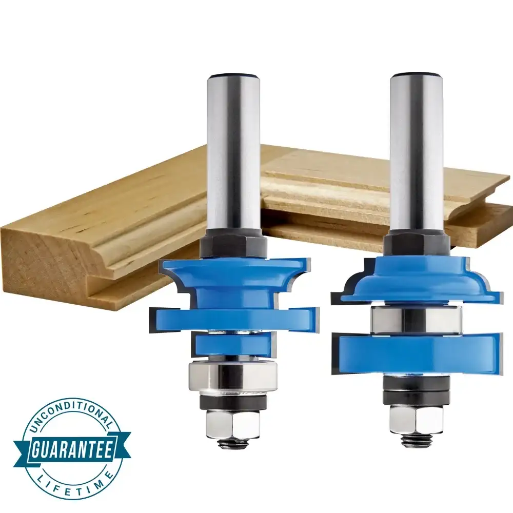 Rockler Bead In-Rail and Stile Router Bit Set - 1/2