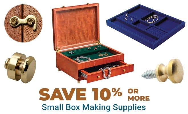 Save 15% Rockler Small Box Making Supplies