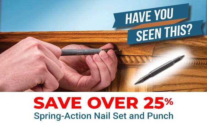 Save Over 25% on Spring-Action Nail Set and Punch