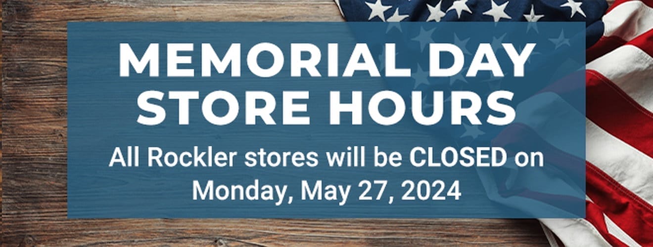 Rockler Stores Closed - Monday 5/27/24