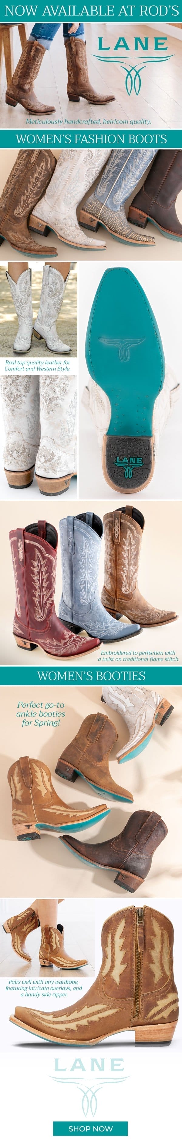 Shop New Lane Boots at Rod's Western Palace