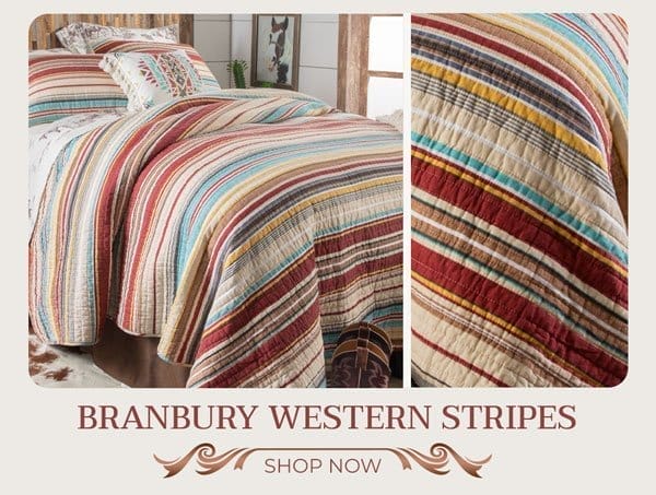 Branbury Western Stripes Quilted Bedding Collection