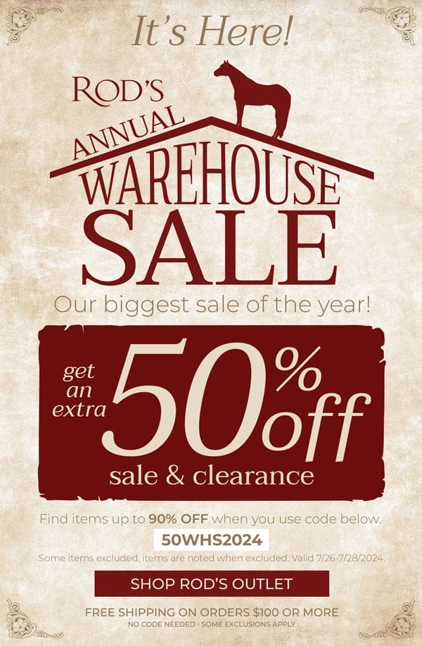 Rod's Annual Warehouse Sale!