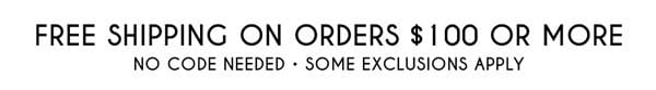 Free Shipping on Orders \\$100 or More!