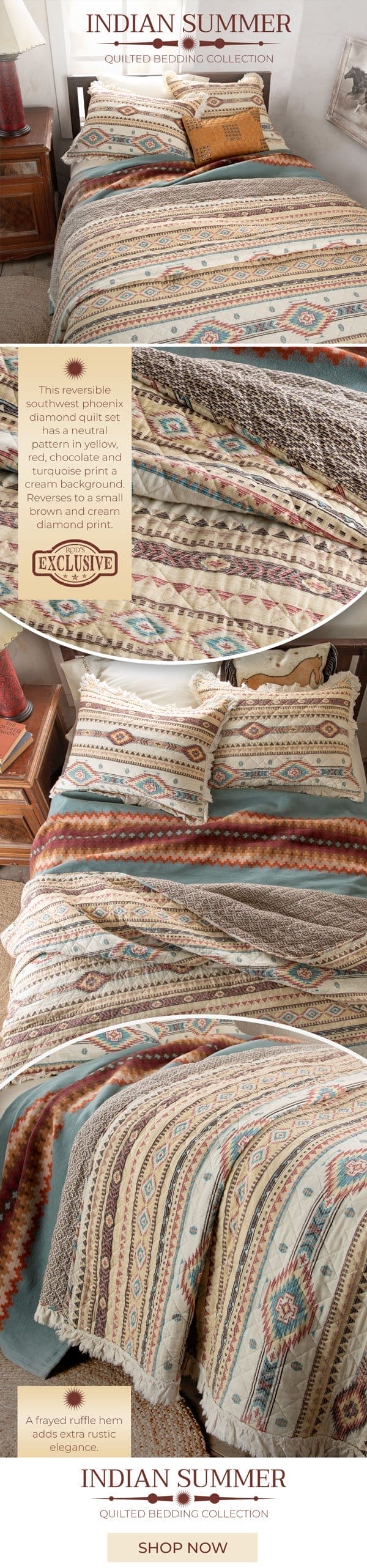 Indian Summer Quilted Bedding Collection