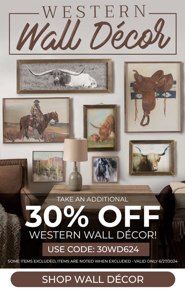 30% off all Wall Décor